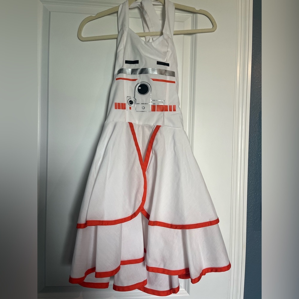 Star Wars BB-8 girl’s Dress - White and Orange